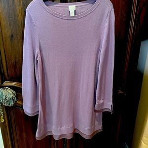 Chico lavender Sweater with Satin Trim